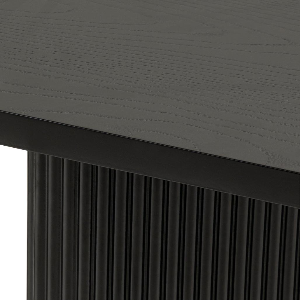 Console bureau Alrequin 140 cm à tasseaux — Noir