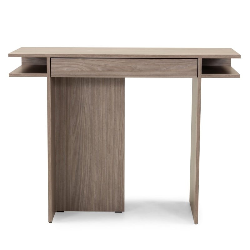 Console bureau Anso 120 cm à tiroir chêne — vue d'ensemble
