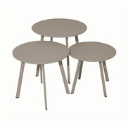 Lot de 3 tables basses Massaï Ø40, Ø45 et Ø50 cm