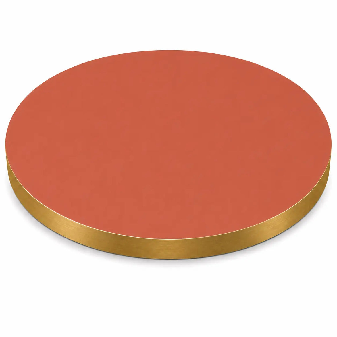 Plateau de table Capri rond – Chant PVC effet laiton