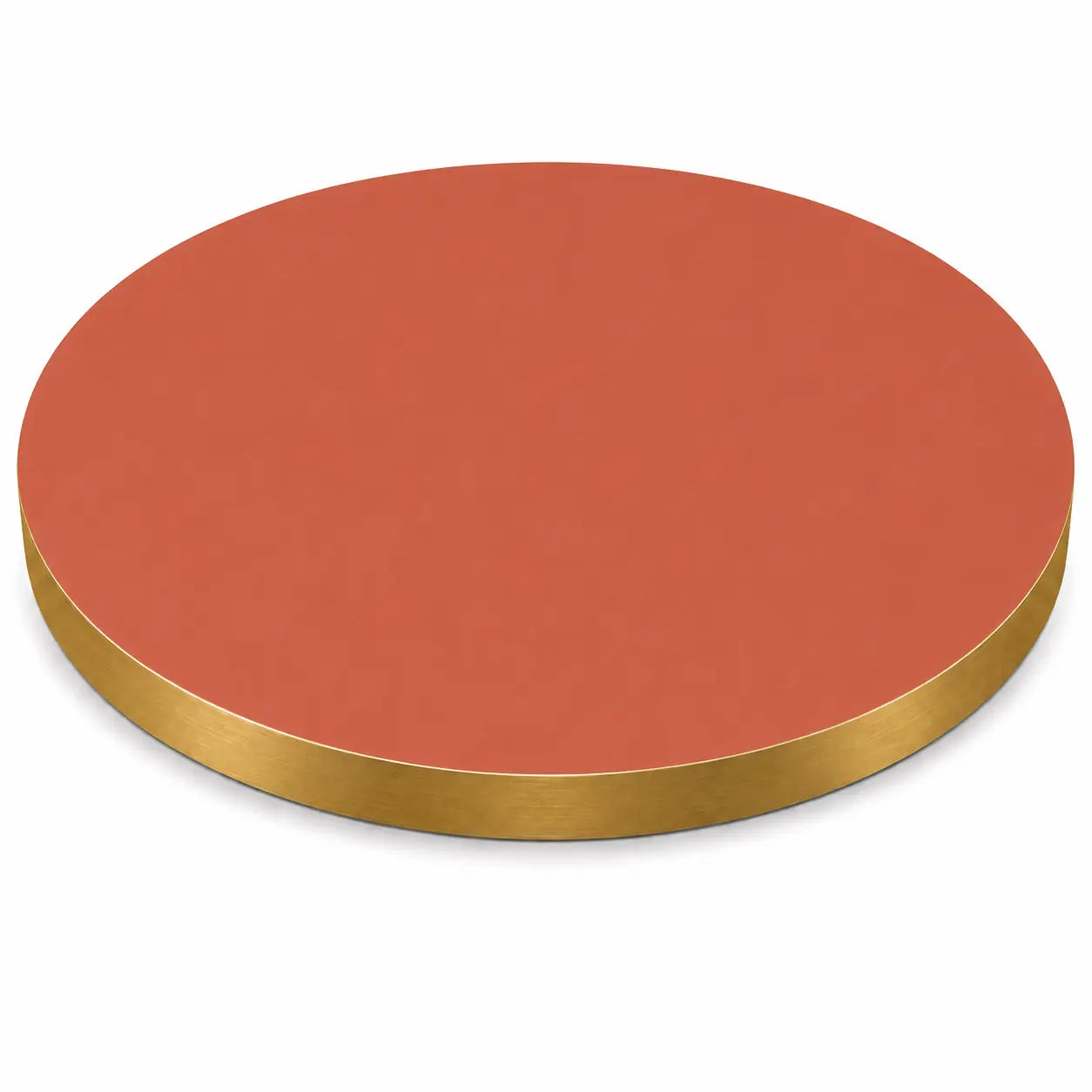 Plateau de table Capri rond – Chant PVC effet laiton