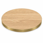 Plateau de table Capri rond – Chant PVC effet laiton