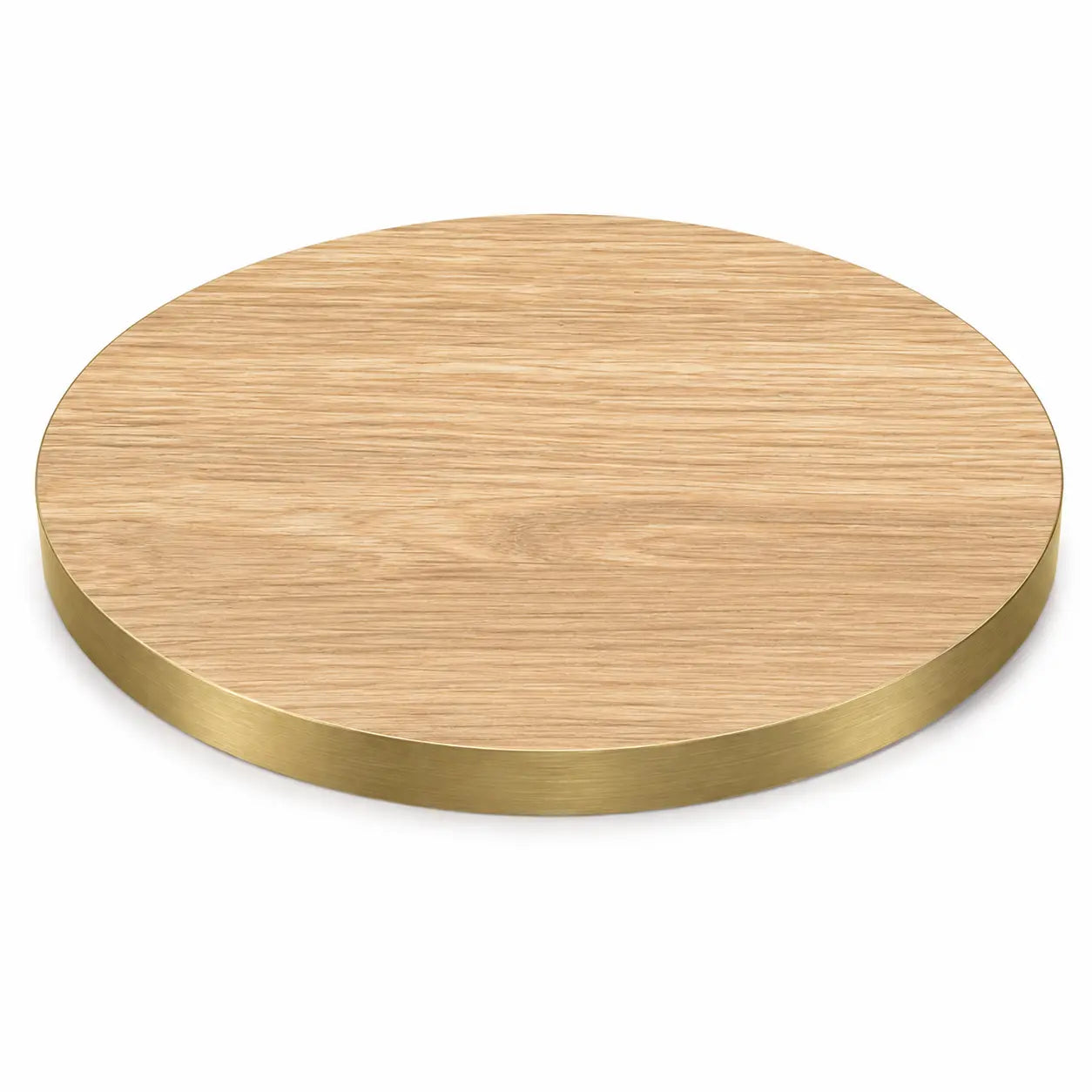Plateau de table Capri rond – Chant PVC effet laiton