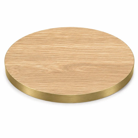 Plateau de table Capri rond – Chant PVC effet laiton