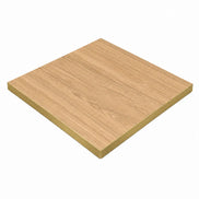 Plateau de table Capri carré – Chant PVC effet laiton