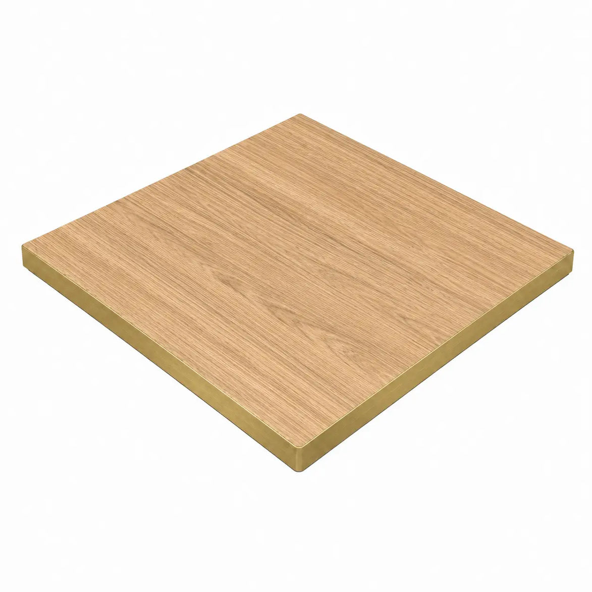 Plateau de table Capri carré – Chant PVC effet laiton