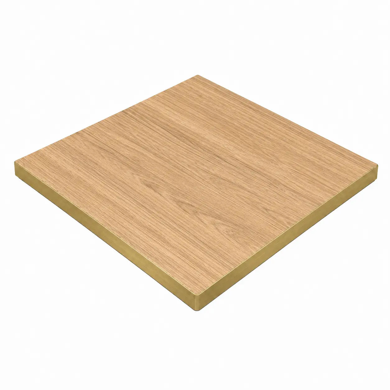 Plateau de table Capri carré – Chant PVC effet laiton