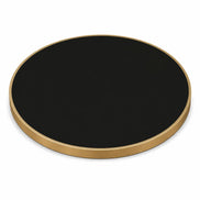 Plateau de table Capri rond – Chant laiton bakélisé