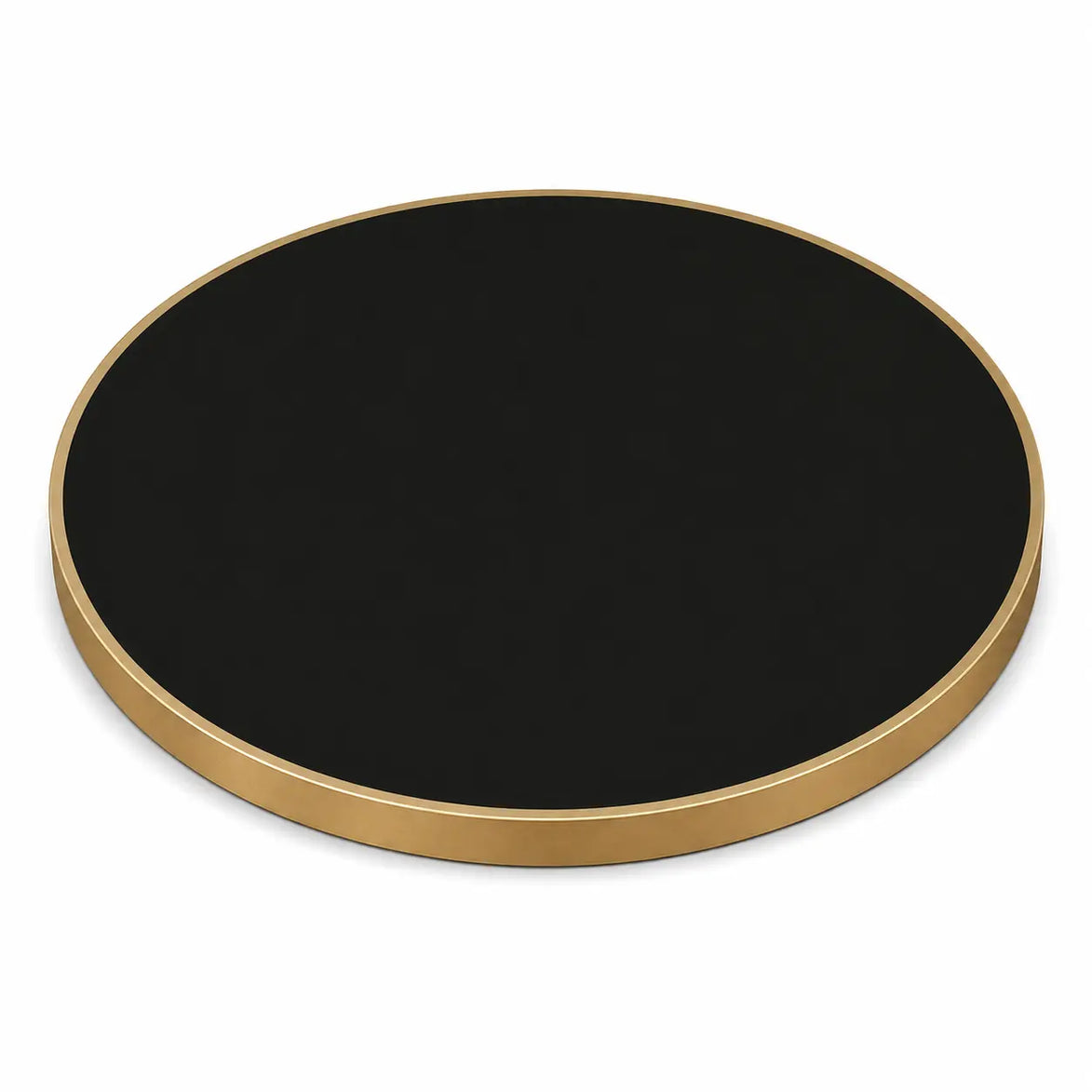 Plateau de table Capri rond – Chant laiton bakélisé