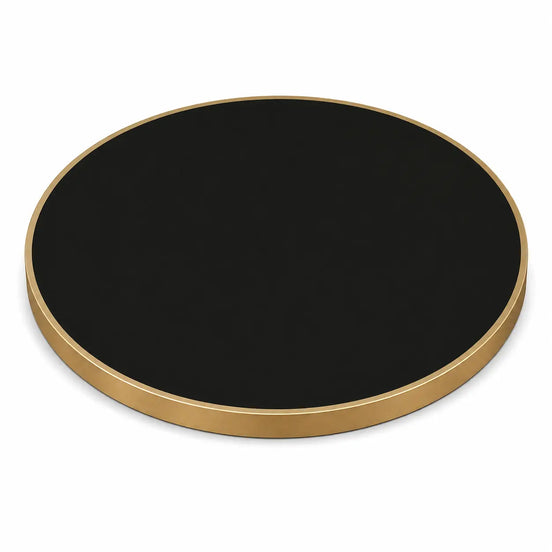 Plateau de table Capri rond – Chant laiton bakélisé