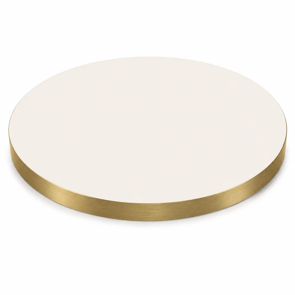 Plateau de table Capri rond – Chant PVC effet laiton