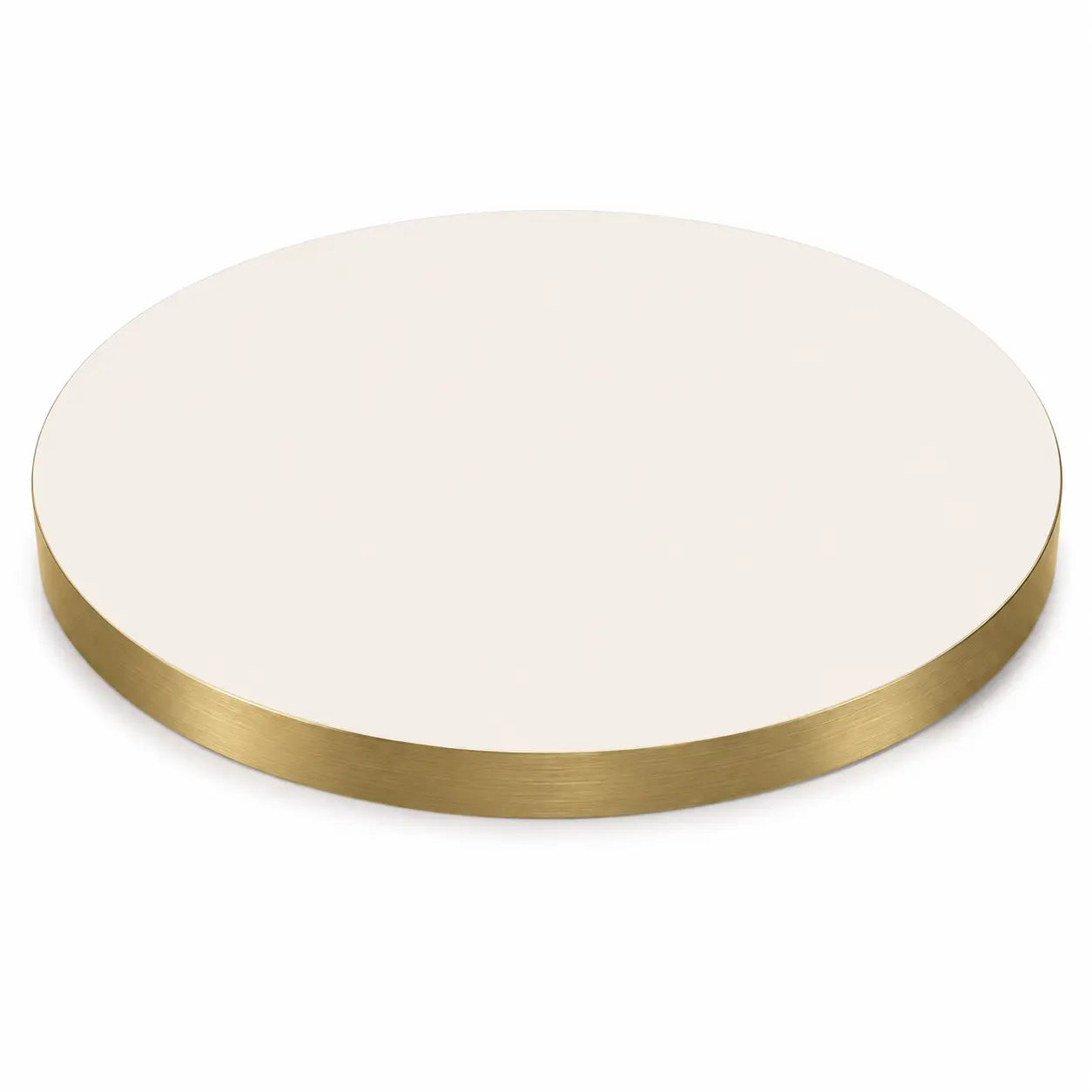 Plateau de table Capri rond – Chant PVC effet laiton