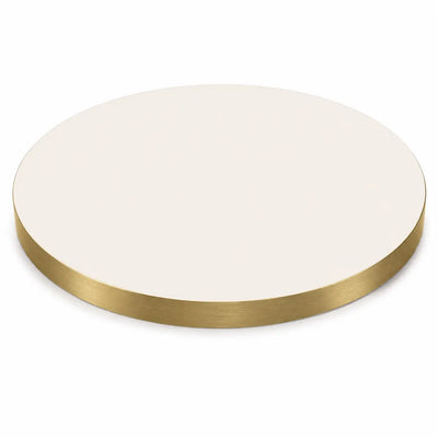 Plateau de table Capri rond – Chant PVC effet laiton