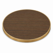 Plateau de table Capri rond – Chant laiton bakélisé