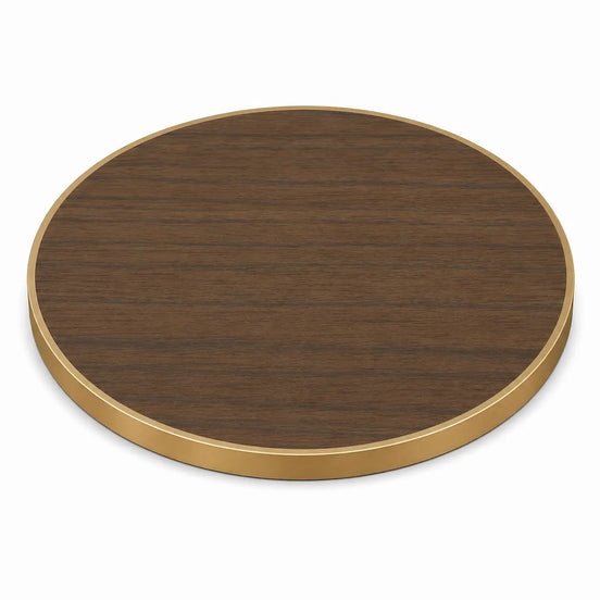 Plateau de table Capri rond – Chant laiton bakélisé