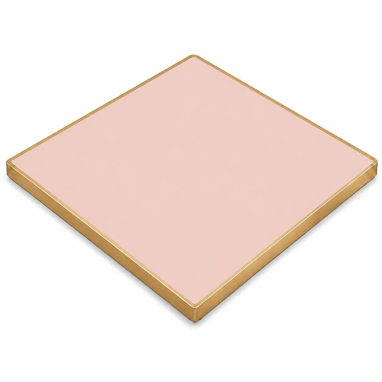Plateau de table Capri carré – Chant laiton bakélisé