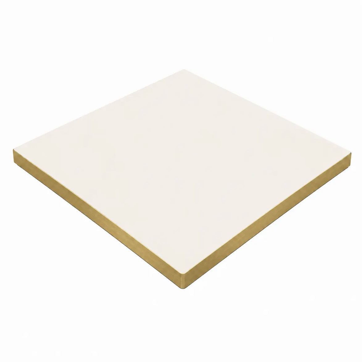 Plateau de table Capri carré – Chant PVC effet laiton