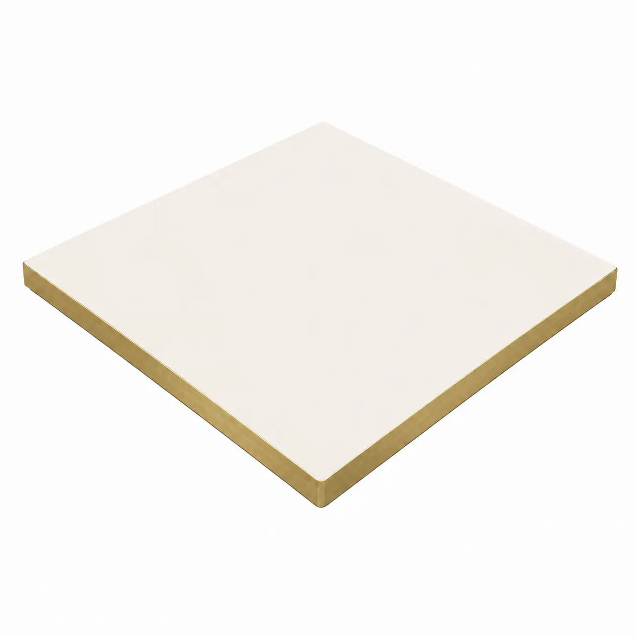 Plateau de table Capri carré – Chant PVC effet laiton