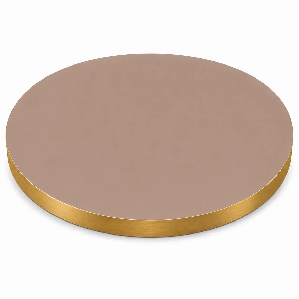 Plateau de table Capri rond – Chant PVC effet laiton