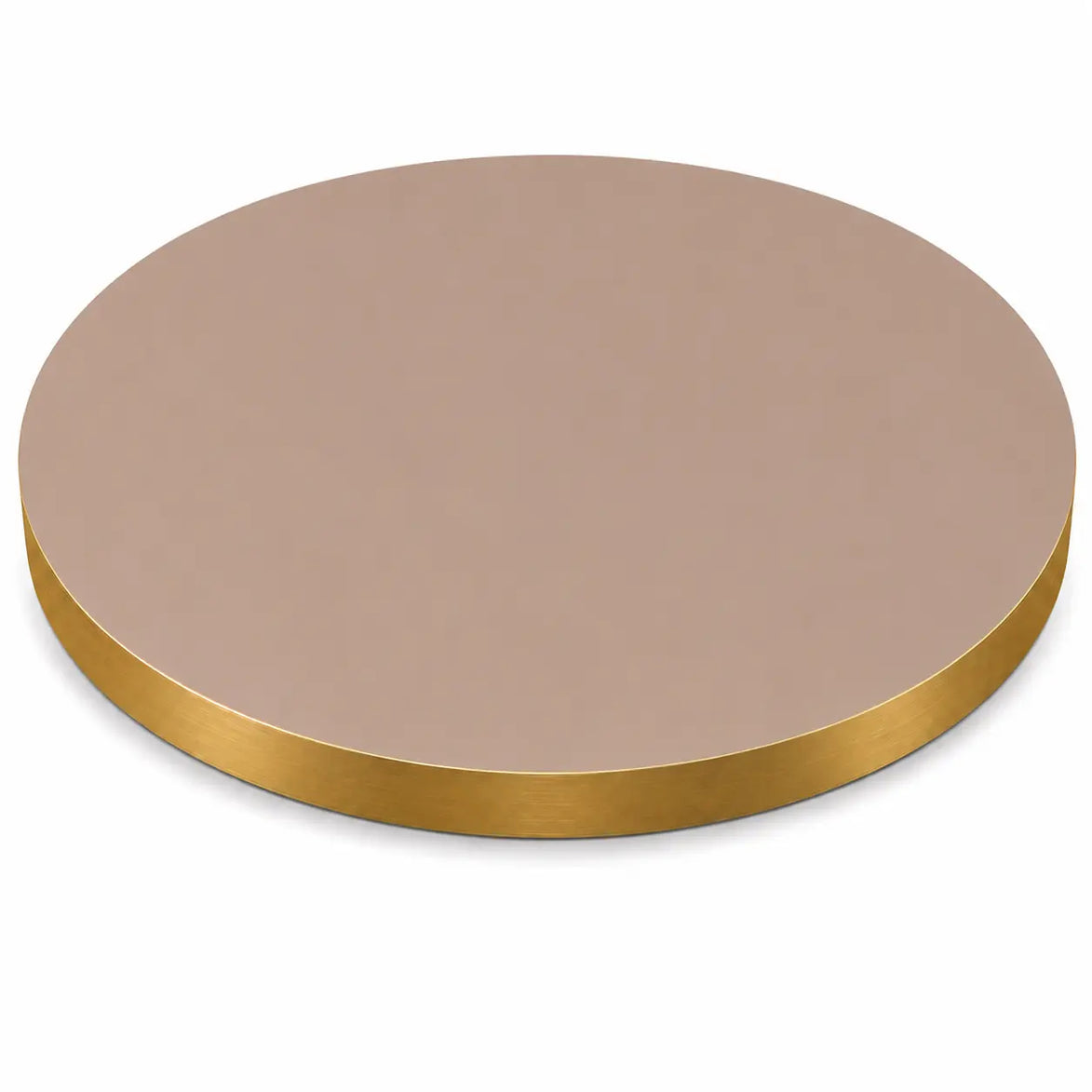 Plateau de table Capri rond – Chant PVC effet laiton