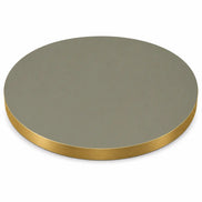 Plateau de table Capri rond – Chant PVC effet laiton