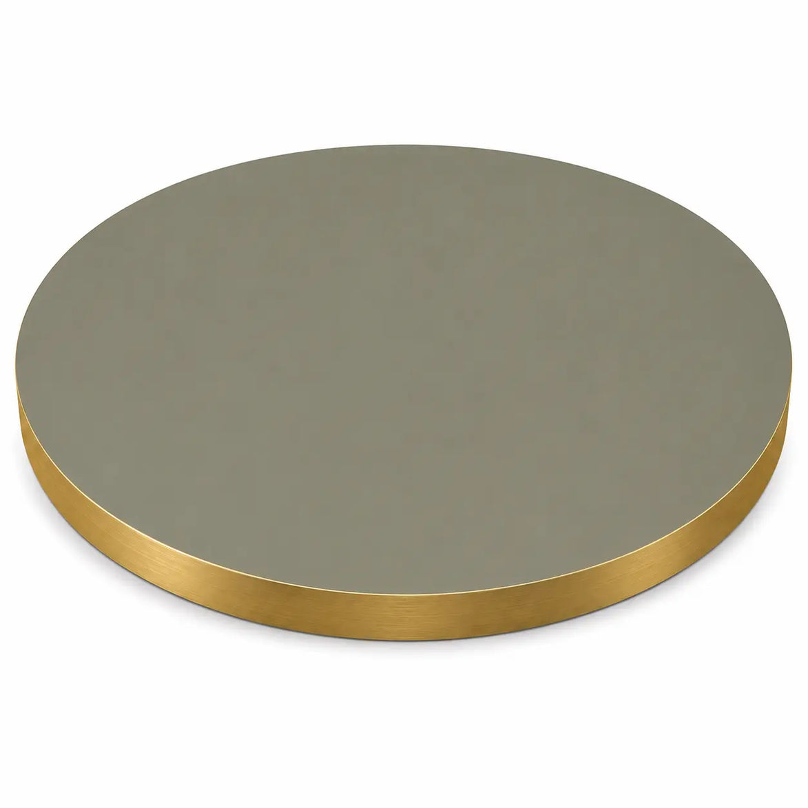 Plateau de table Capri rond – Chant PVC effet laiton