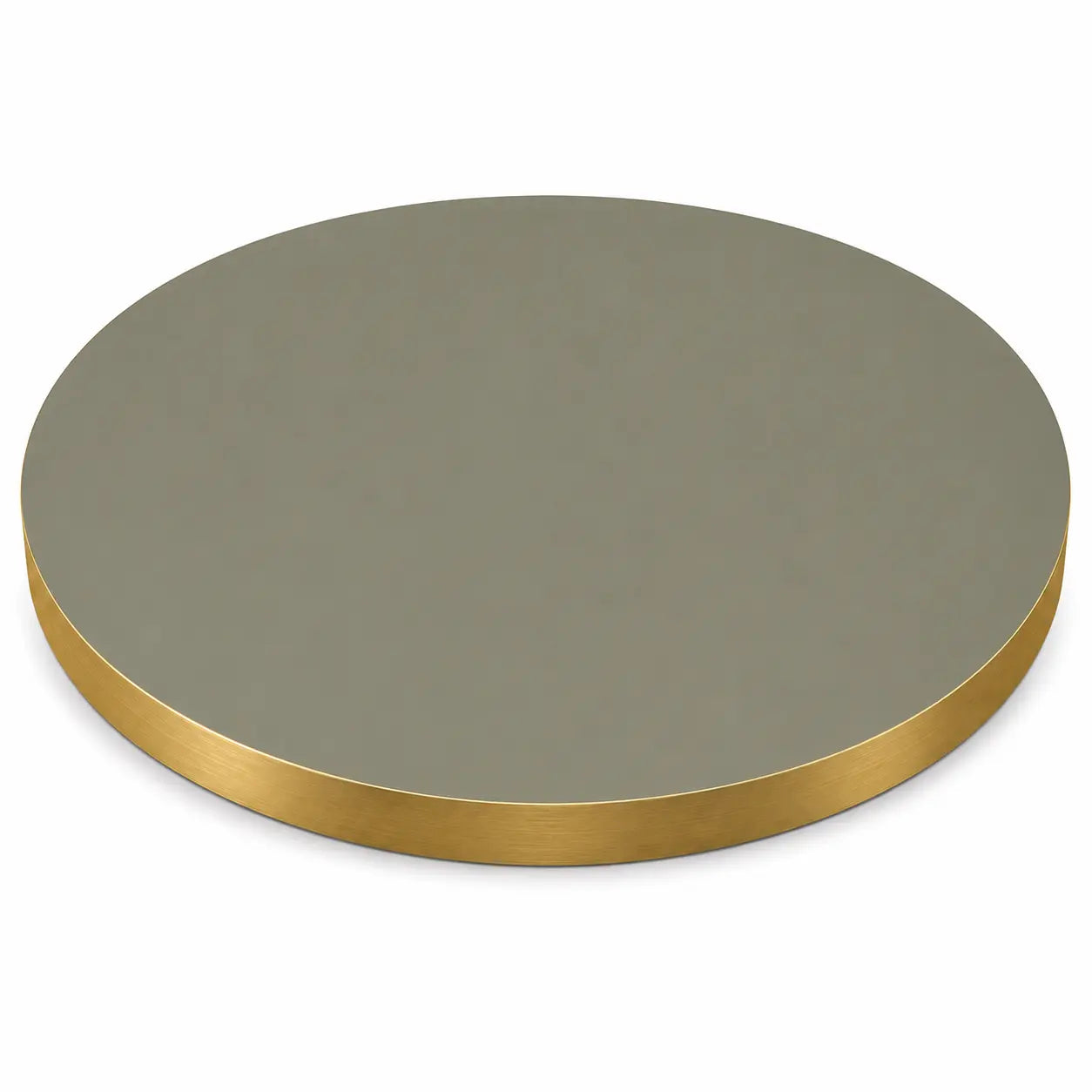 Plateau de table Capri rond – Chant PVC effet laiton