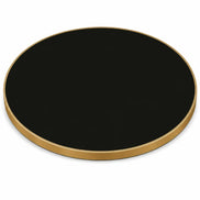 Plateau de table Capri rond – Chant laiton bakélisé