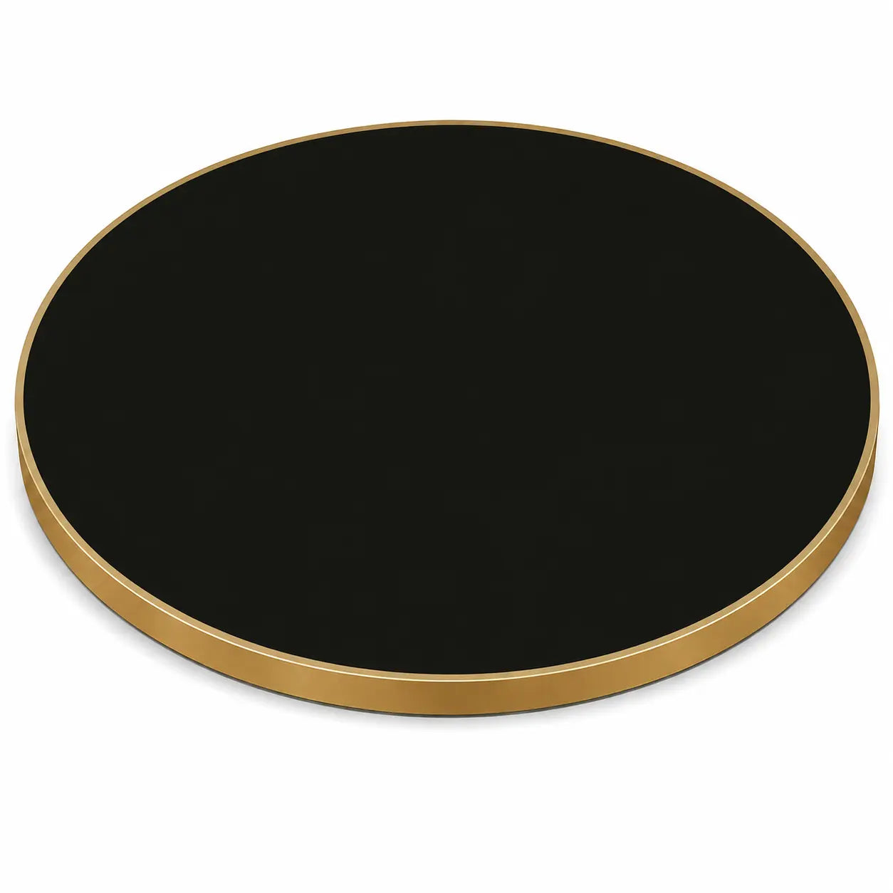 Plateau de table Capri rond – Chant laiton bakélisé