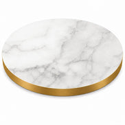 Plateau de table Capri rond – Chant PVC effet laiton