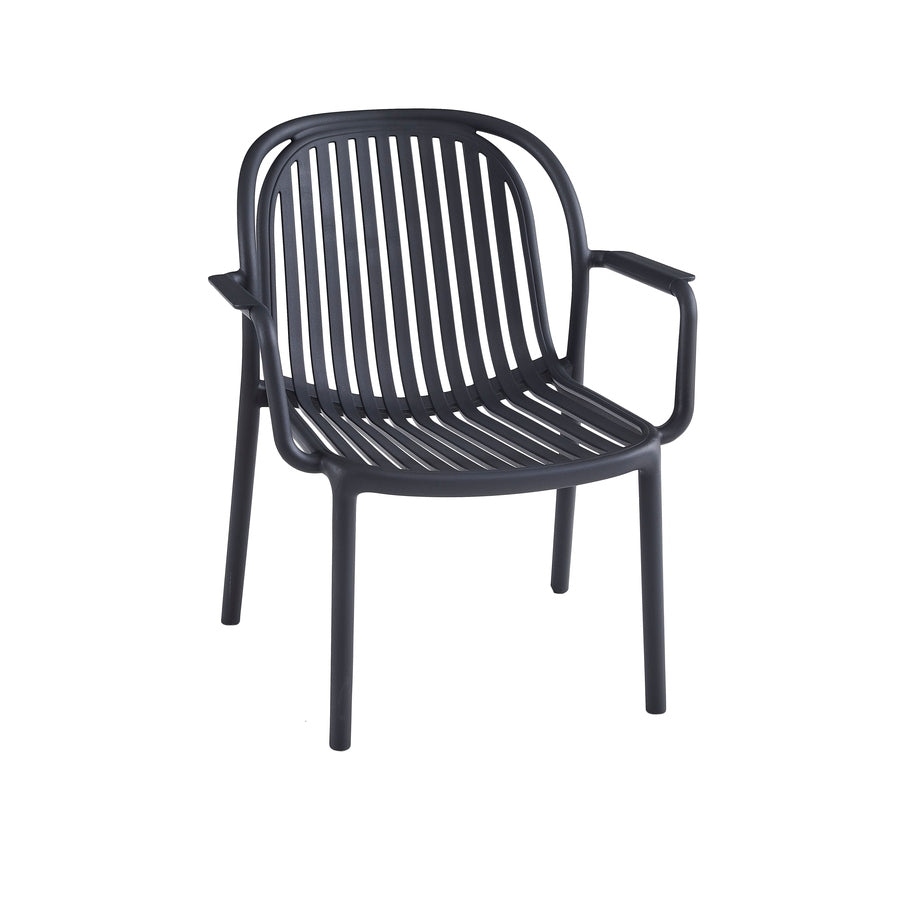 Fauteuil Cordoue — fauteuil de terrasse monobloc à accoudoirs et dossier ajouré