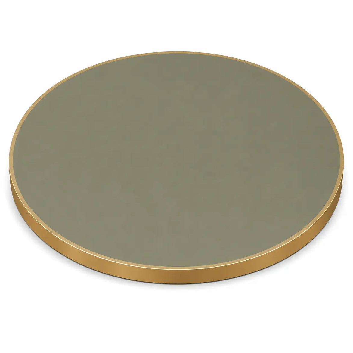 Plateau de table Capri rond – Chant laiton bakélisé