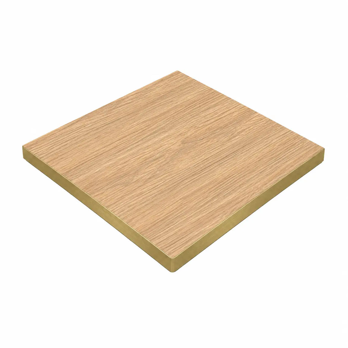 Plateau de table Capri carré – Chant PVC effet laiton