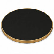 Plateau de table Capri rond – Chant laiton bakélisé