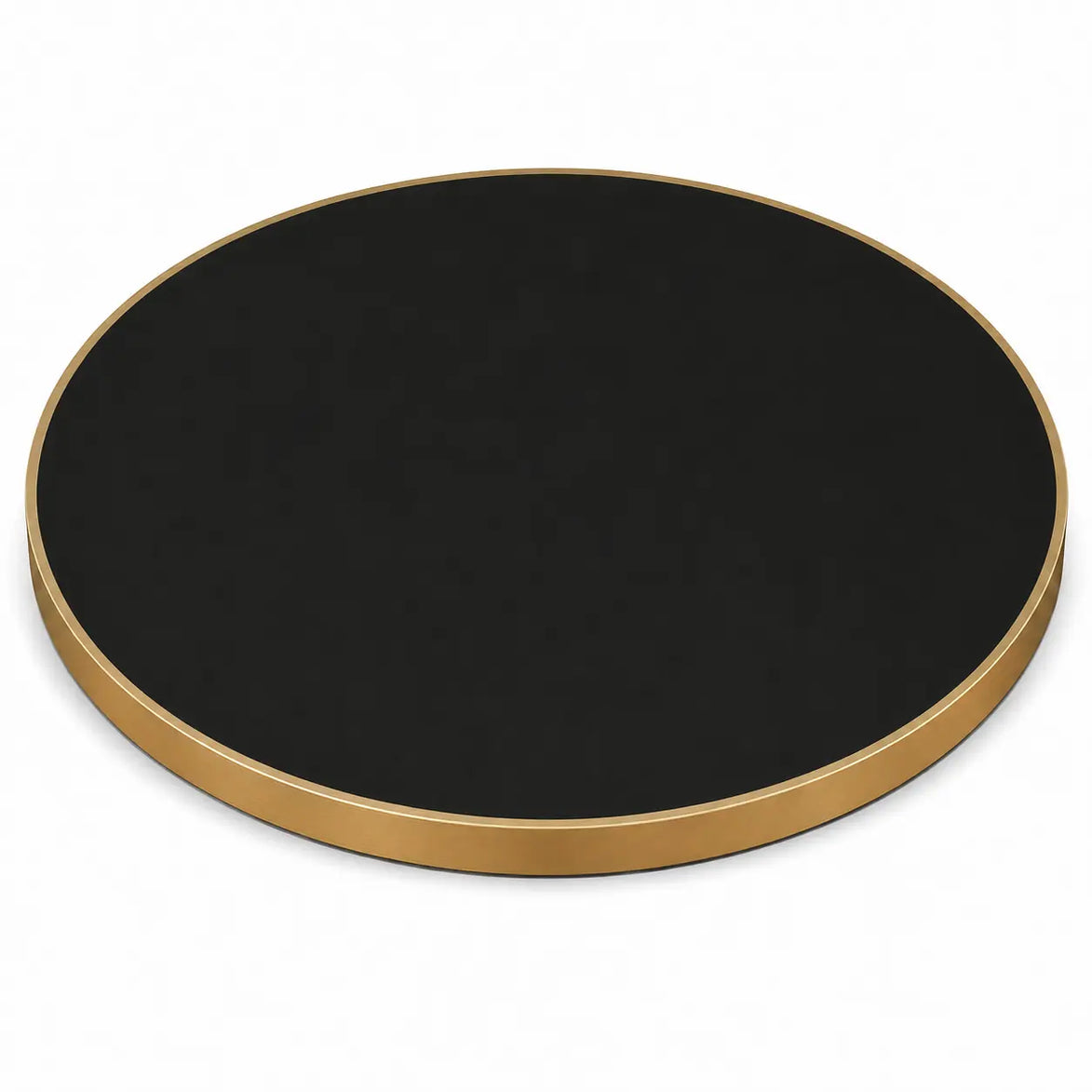 Plateau de table Capri rond – Chant laiton bakélisé