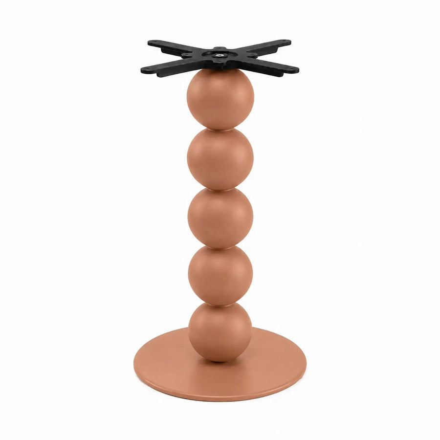 Piètement de table Rosalie 73 cm — base à colonne sphérique aluminium et acier