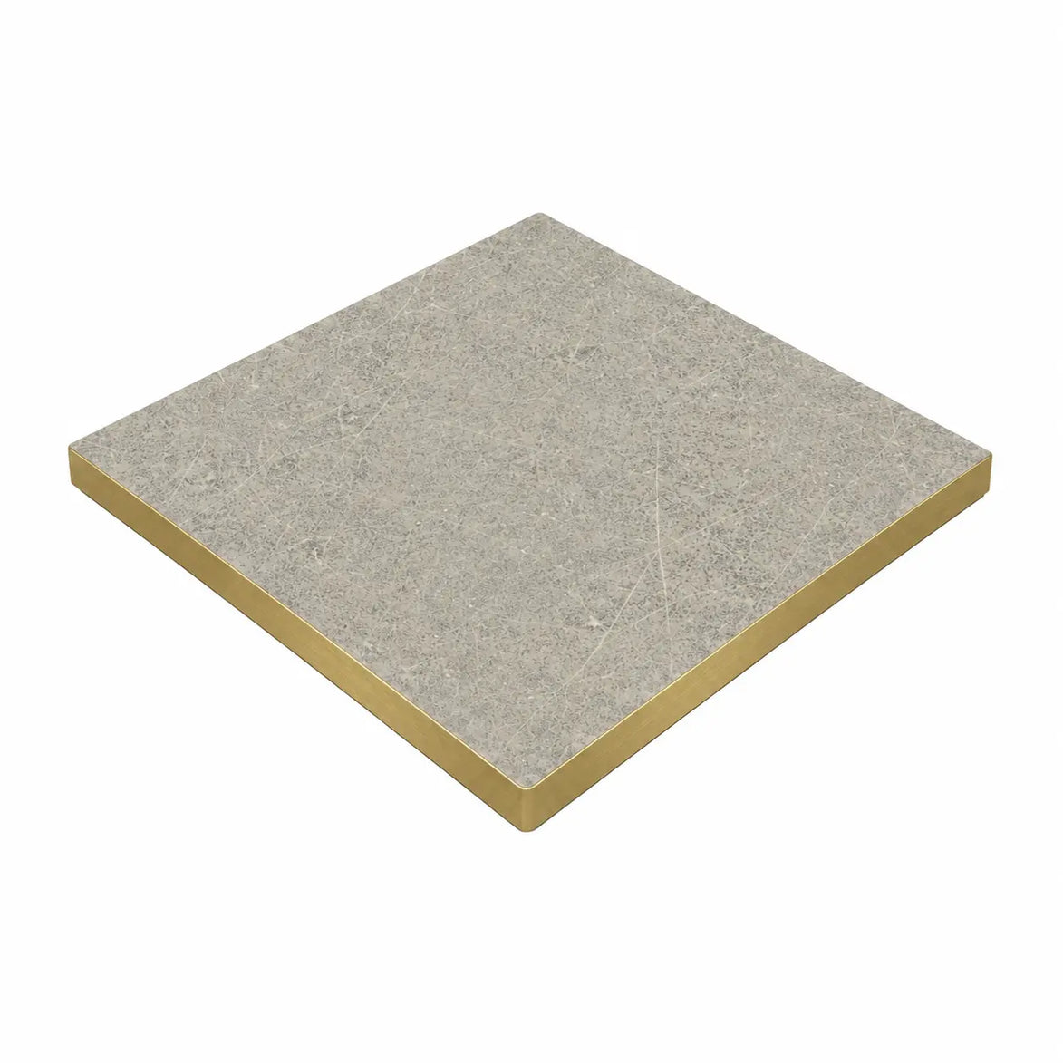 Plateau de table Capri carré – Chant PVC effet laiton