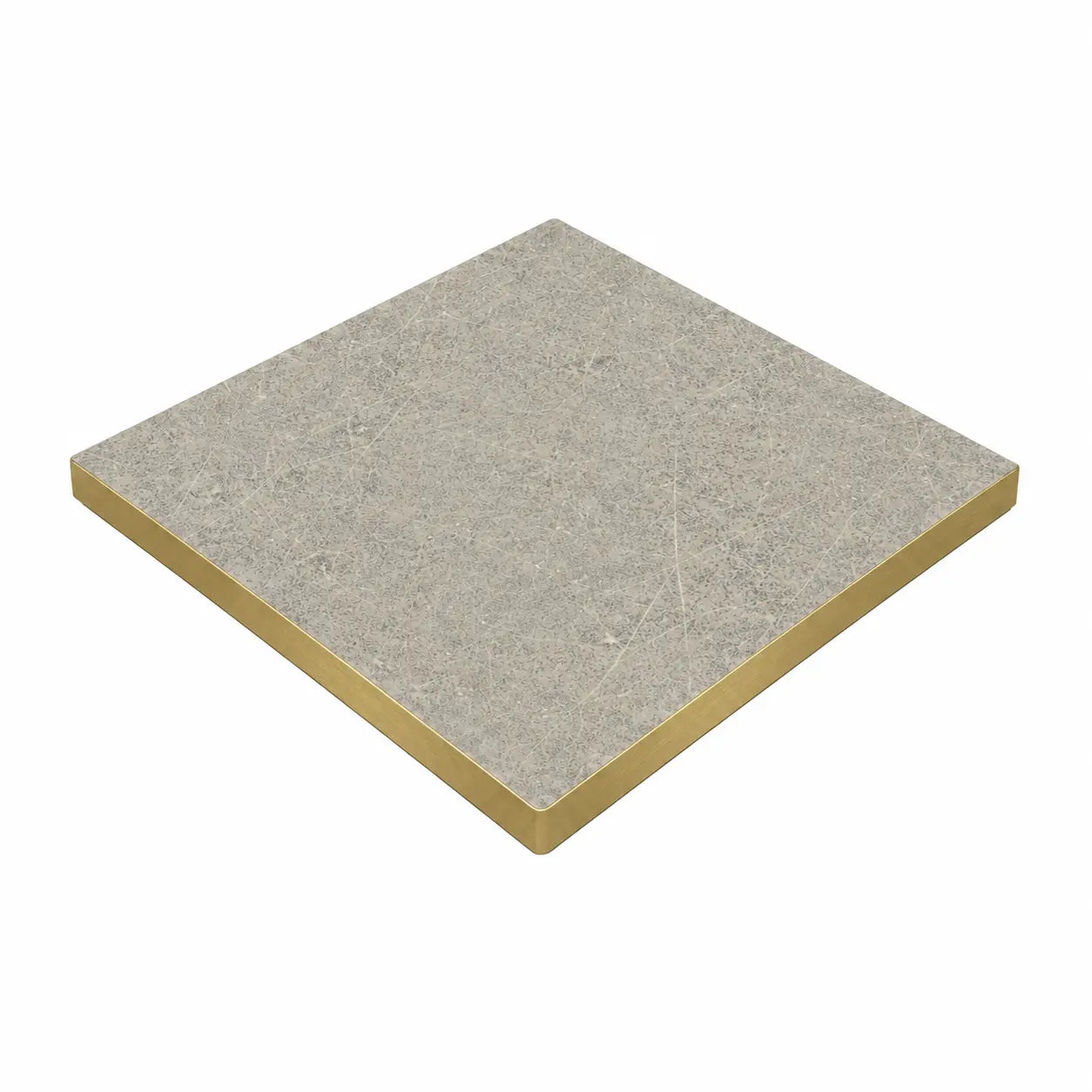 Plateau de table Capri carré – Chant PVC effet laiton