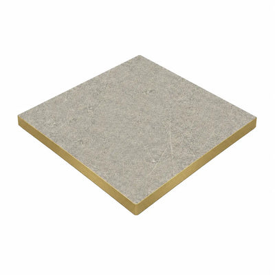 Plateau de table Capri carré – Chant PVC effet laiton