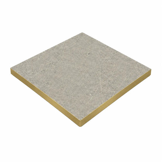 Plateau de table Capri carré – Chant PVC effet laiton