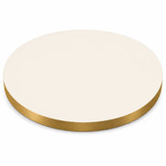 Plateau de table Capri rond – Chant PVC effet laiton