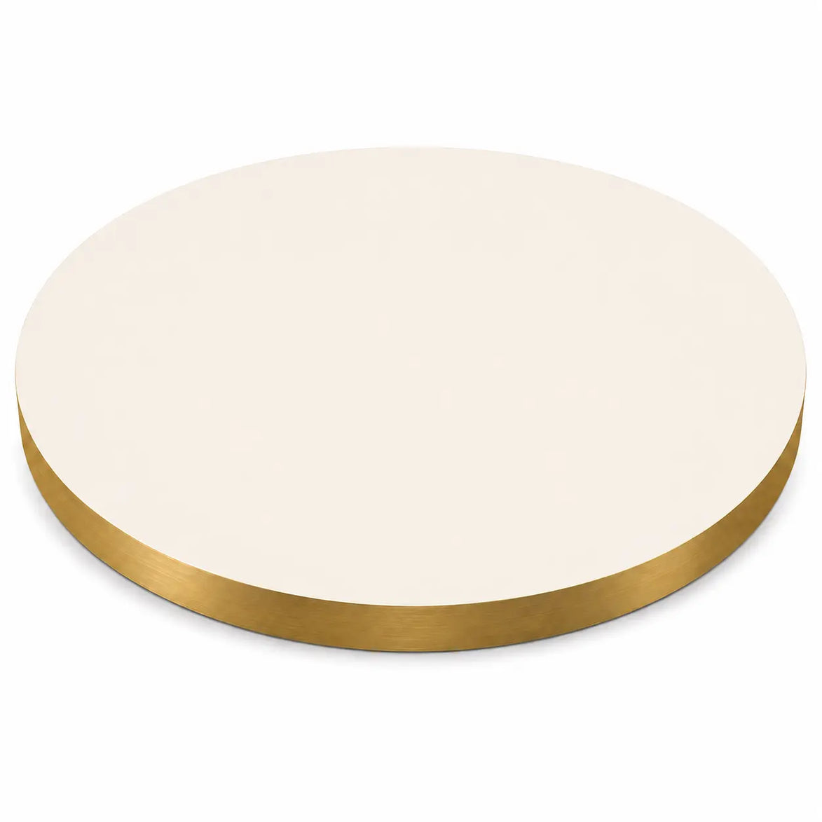Plateau de table Capri rond – Chant PVC effet laiton