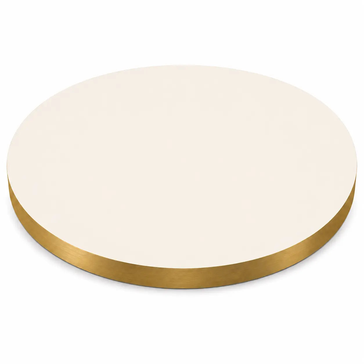 Plateau de table Capri rond – Chant PVC effet laiton