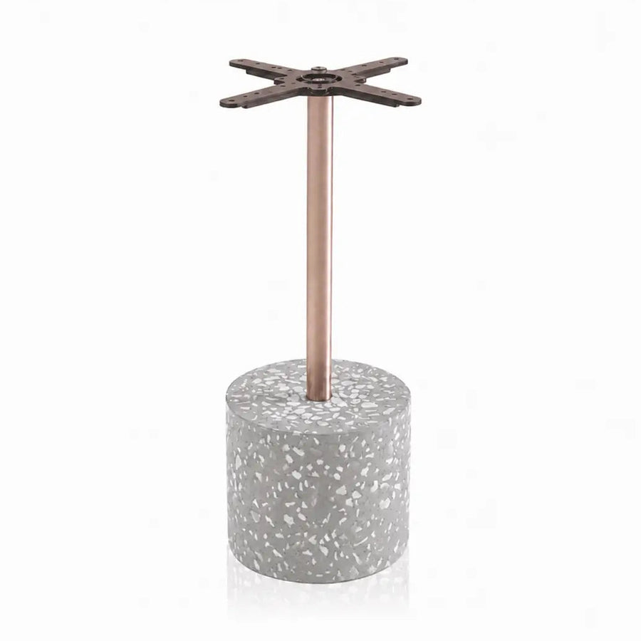 Piètement Sienna STONE X croix 73 cm — base béton en croix pour grandes tablées