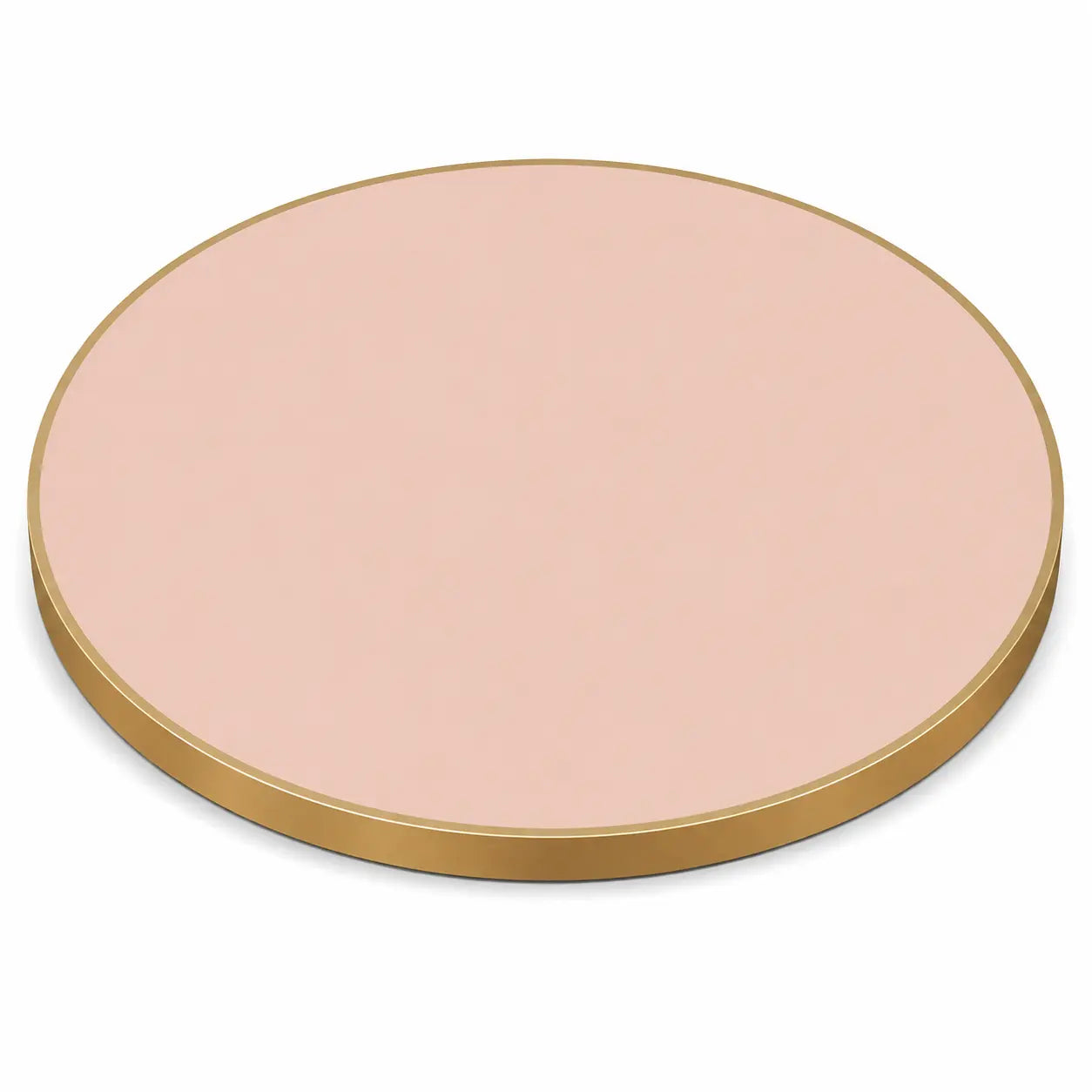 Plateau de table Capri rond – Chant laiton bakélisé
