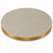 Plateau de table Capri rond – Chant PVC effet laiton