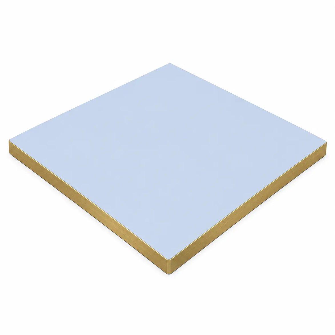 Plateau de table Capri carré – Chant PVC effet laiton
