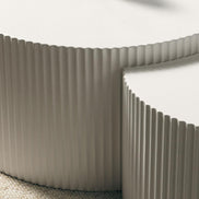 Ensemble de 2 tables basses Zeo rainurées