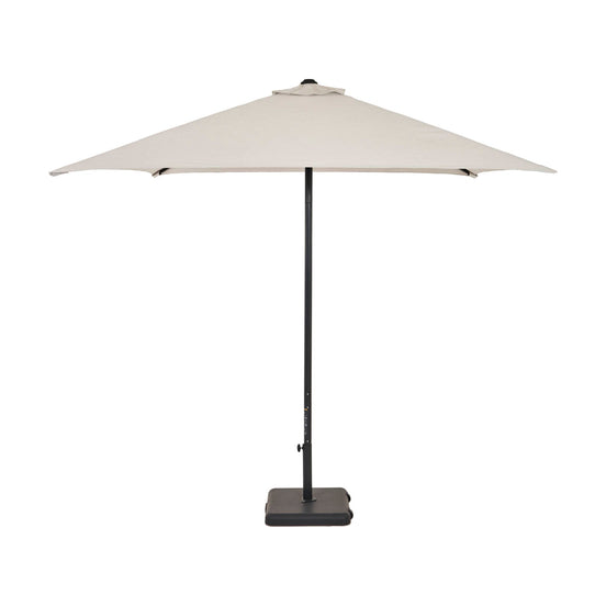 Parasol Eolo Sunbrella Ezpeleta, structure anthracite, toile Sunbrella marbre