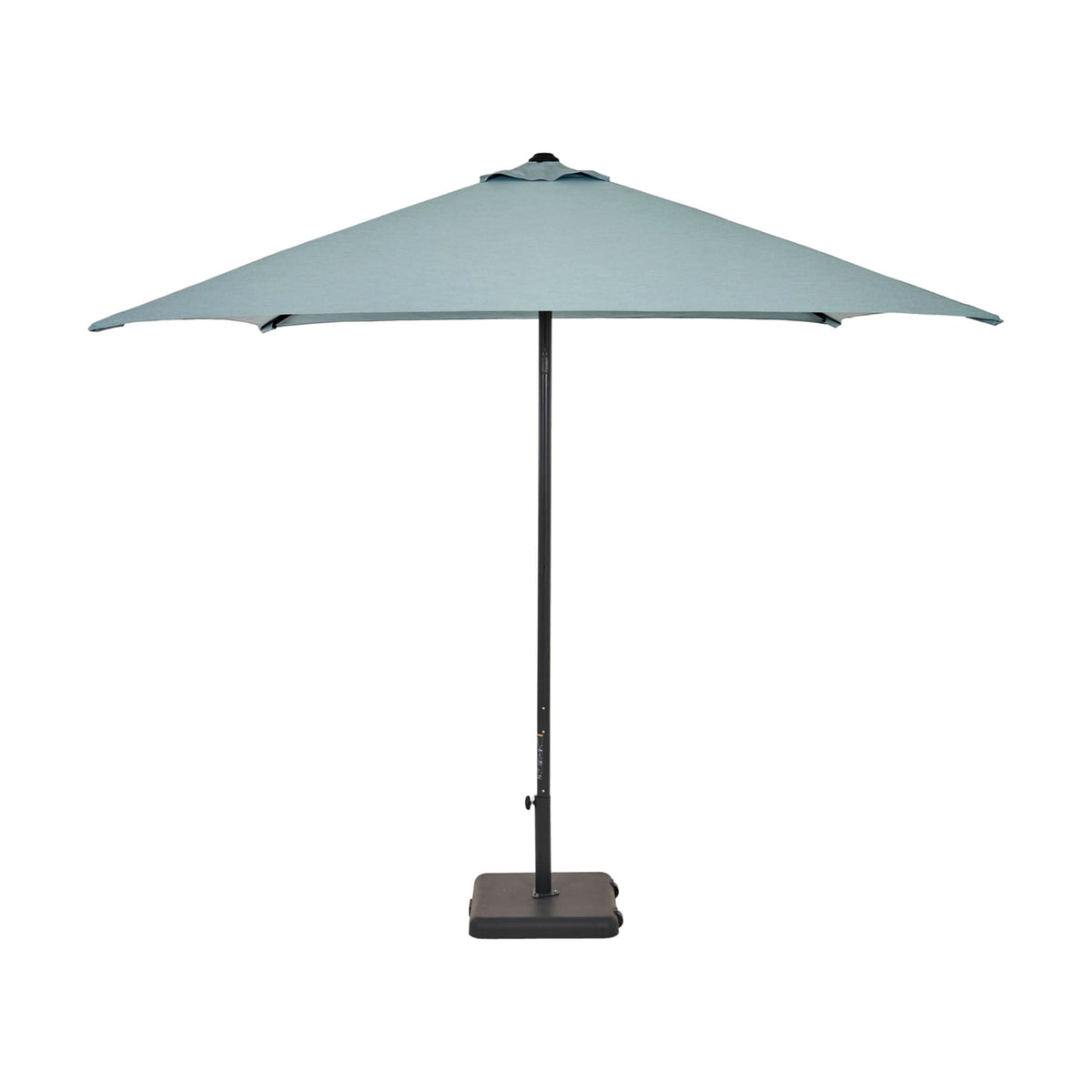 Parasol Eolo Sunbrella Ezpeleta, structure anthracite, toile Sunbrella bleu minéral